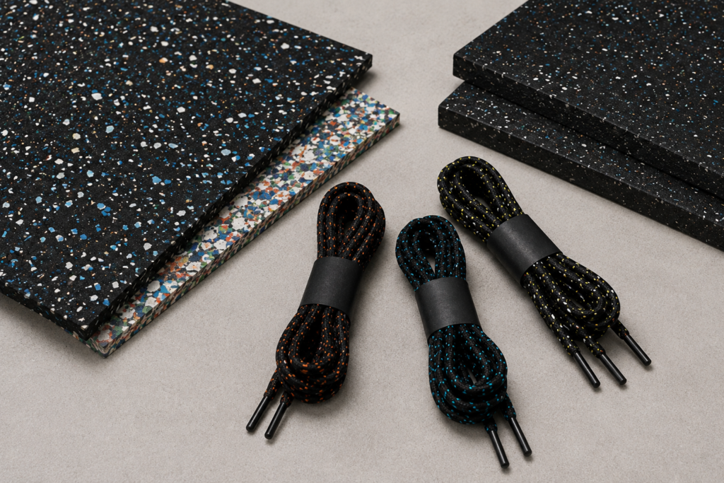 Products made from recycled footwear &mdash; insoles, laces, and more